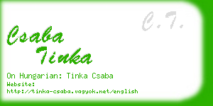 csaba tinka business card